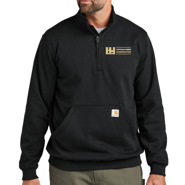 Carhartt Midweight 1/4 Zip Mock Neck Sweatshirt - Embroidered Logo Thumbnail