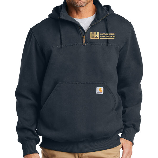Carhartt Rain Defender Paxton Heavyweight Hooded Zip Mock Sweatshirt - Embroidered Logo Thumbnail