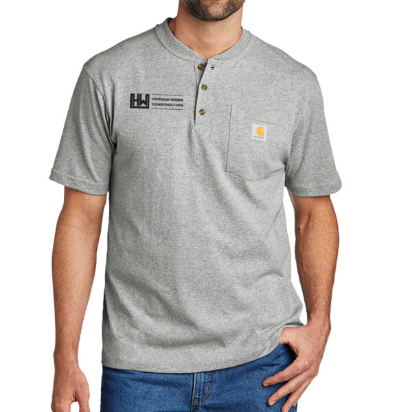 Carhartt  Short Sleeve Henley T Shirt - Printed Logo Thumbnail