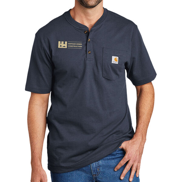 Carhartt  Short Sleeve Henley T Shirt - Printed Logo Thumbnail