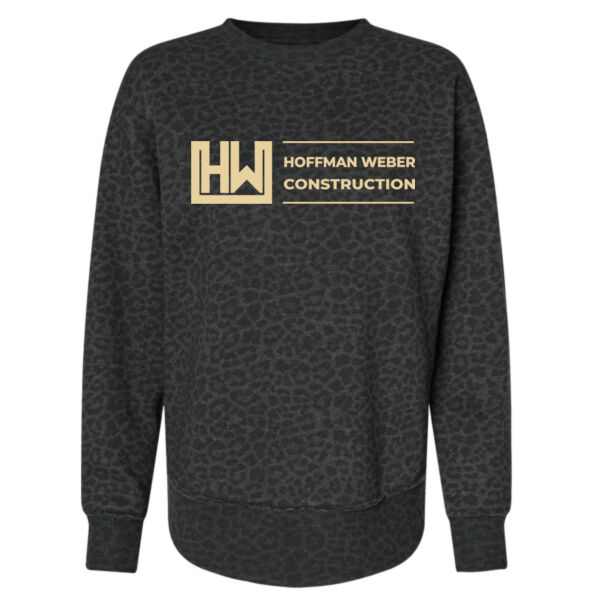 LAT Womens Weekend Fleece Crewneck Sweatshirt - Printed Logo Thumbnail