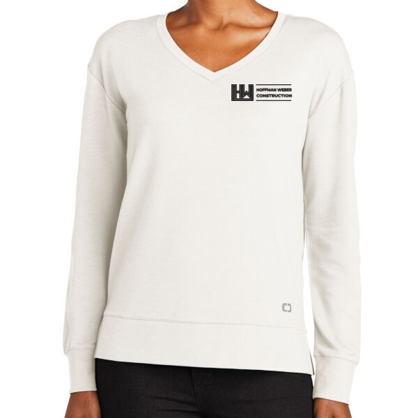 OGIO Womens Luuma Flex Long Sleeve V Neck - Embroidered Logo Thumbnail