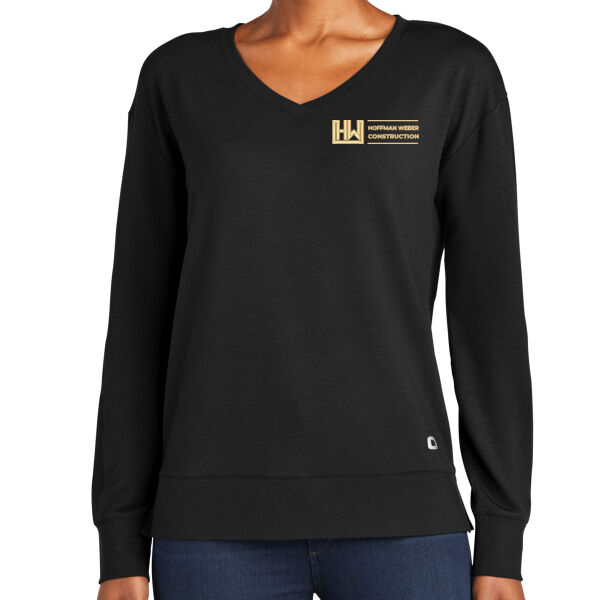 OGIO Womens Luuma Flex Long Sleeve V Neck - Embroidered Logo Thumbnail