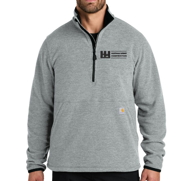 Carhartt Textured 1/2 Zip Fleece Jacket - Embroidered Logo Thumbnail