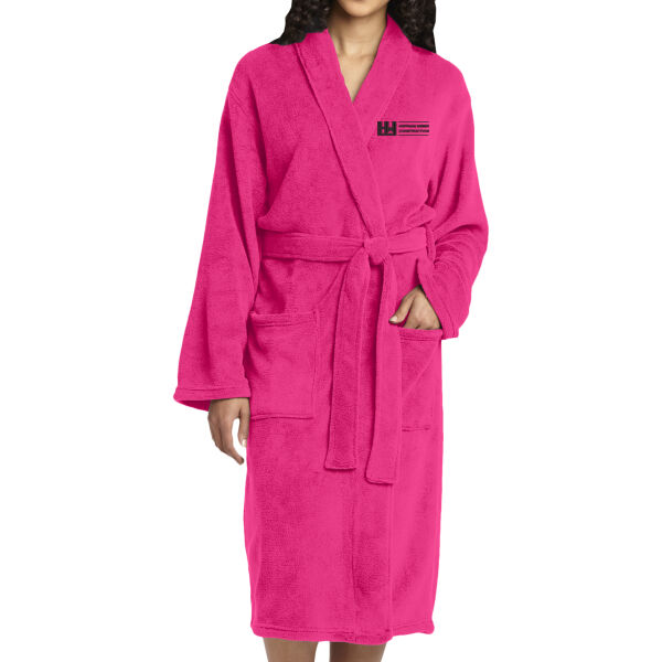 Port Authority Plush Microfleece Shawl Collar Robe - Embroidered Logo Thumbnail