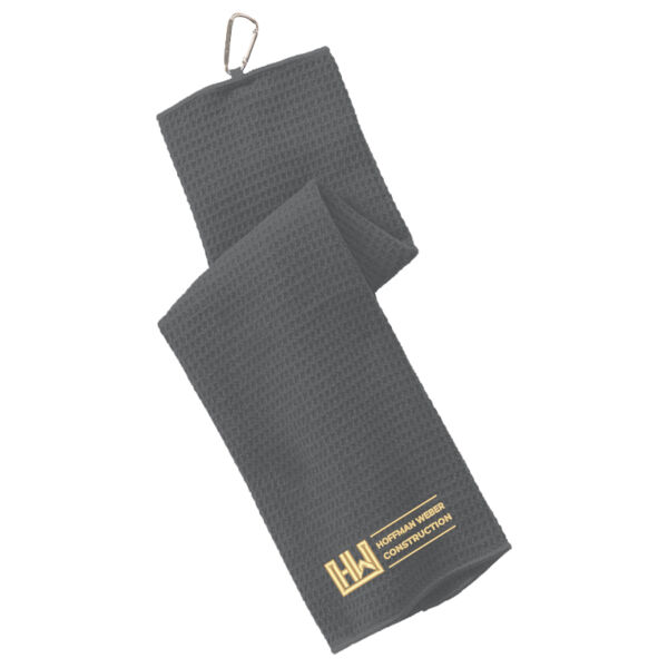 Port Authority Waffle Microfiber Golf Towel - Embroidered Logo Thumbnail