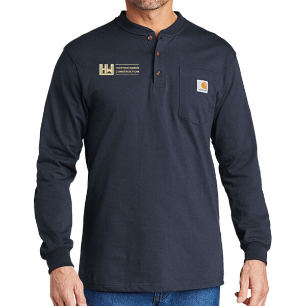 Carhartt Long Sleeve Henley T Shirt - Printed Logos Thumbnail