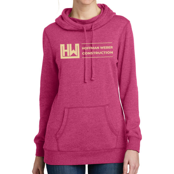District Womens Lightweight Fleece Hoodie - Printed Logo Thumbnail