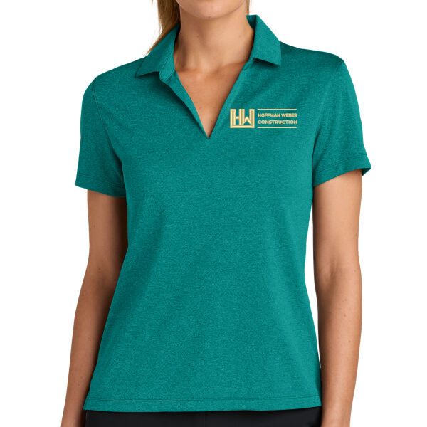 Nike Womens Dri-FIT Smooth Heather Polo - Embroidered Logo Thumbnail