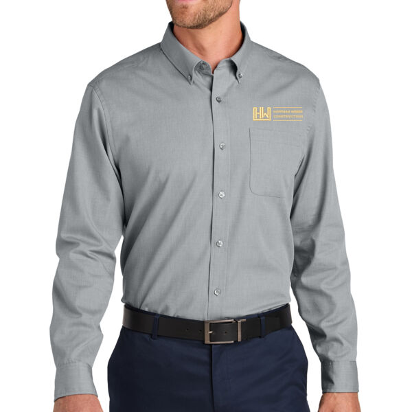 Port Authority Long Sleeve Nailhead Easy Care Shirt - Embroidered Logo Thumbnail