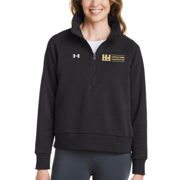 Under Armour Womens Rival Fleece Quarter Zip Pullover - Embroidered Logo Thumbnail