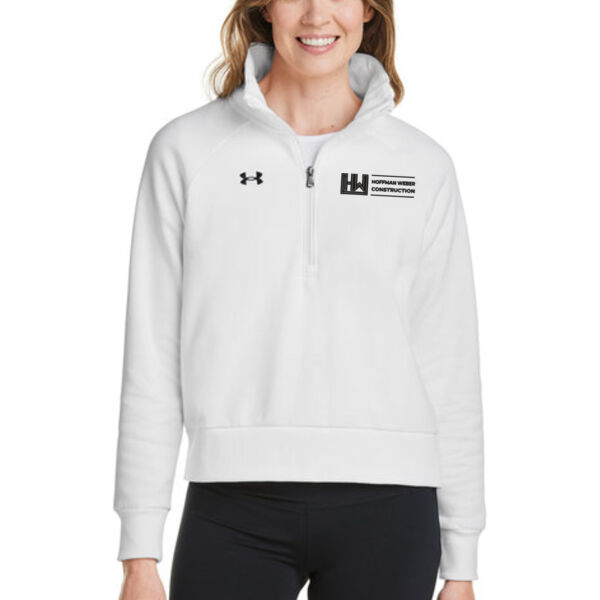 Under Armour Womens Rival Fleece Quarter Zip Pullover - Embroidered Logo Thumbnail