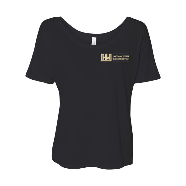 BELLA + CANVAS Womens Slouchy Tee - Printed Logo Thumbnail