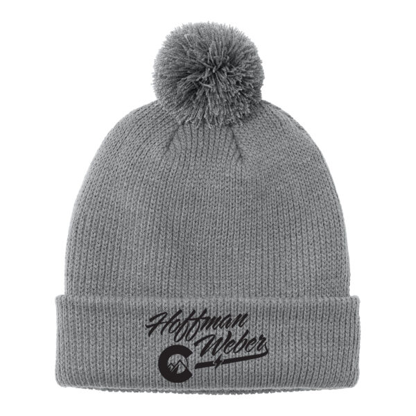 Port Authority Cozy Pom Beanie - Embroidered Logo Thumbnail