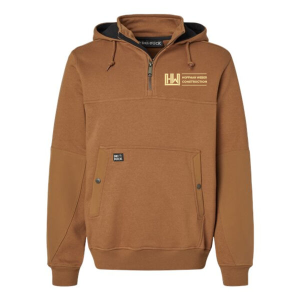 Mens Mission Quarter Zip Hooded Pullover - Embroidered Logo Thumbnail